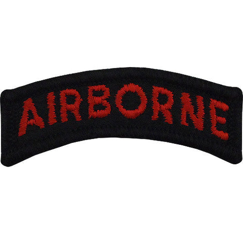 Airborne Class A Tab - Black / Red Lettering