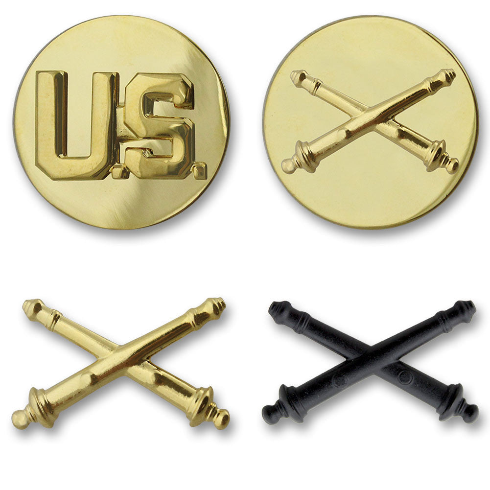 Army Field Artillery Branch Insignia - Officer and Enlisted Badges 