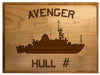 U.S. Navy Custom Ship 3D Laser Engraved Plaque Shadow Boxes, Display Cases, and Presentation Cases np.Avenger
