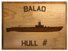 U.S. Navy Custom Ship 3D Laser Engraved Plaque Shadow Boxes, Display Cases, and Presentation Cases np.Balao