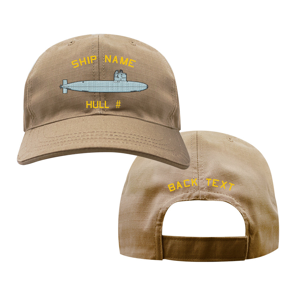 U.S. Navy Custom Ship Cap - Coyote - Barbel Class Submarine Hats and Caps 
