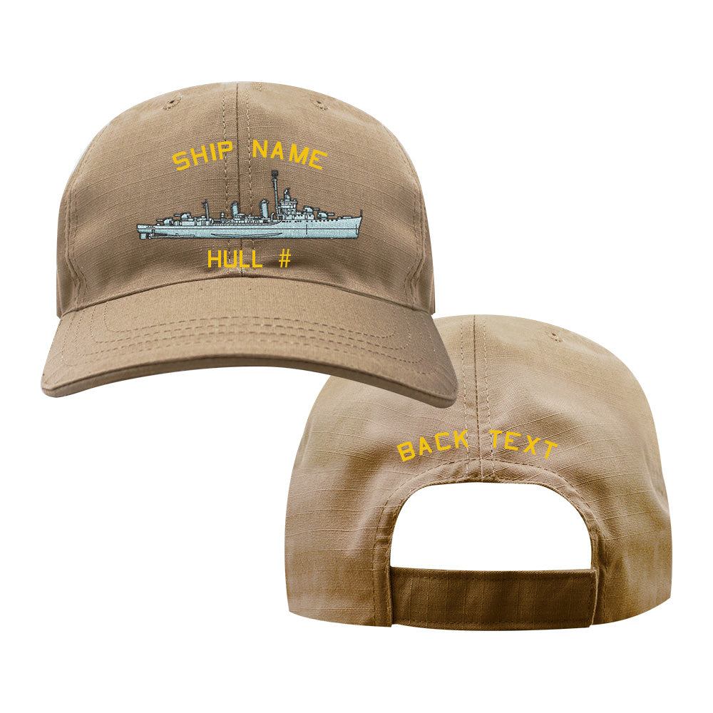 US Navy Custom Ship Cap - Coyote - Benson Class Destroyer Hats and Caps BENSON.COY