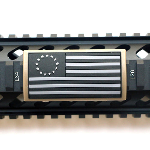 Betsy Ross Flag Black & White Rail Covers – USAMM