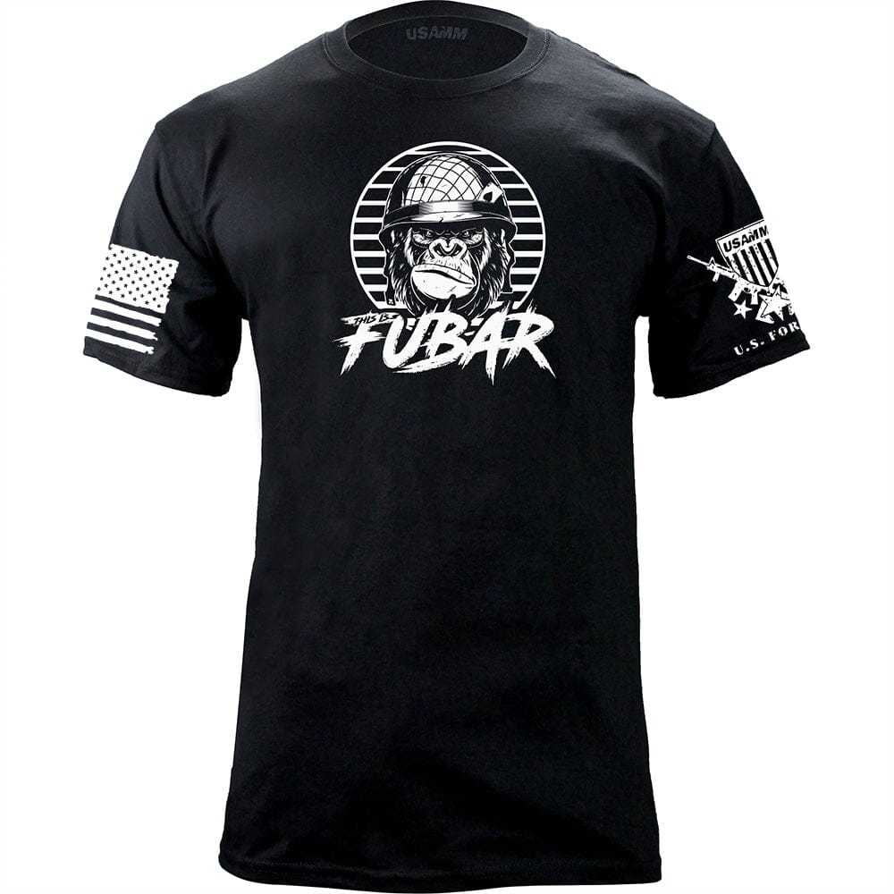 80's Gorilla This Is FUBAR T-Shirt Hoodie 37.836T.BK.WT