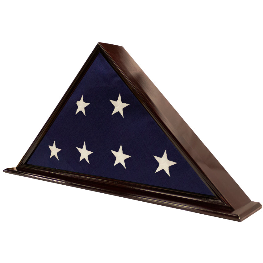 Memorial Flag Case - Cherry Finish Shadow Boxes, Display Cases, and Presentation Cases 