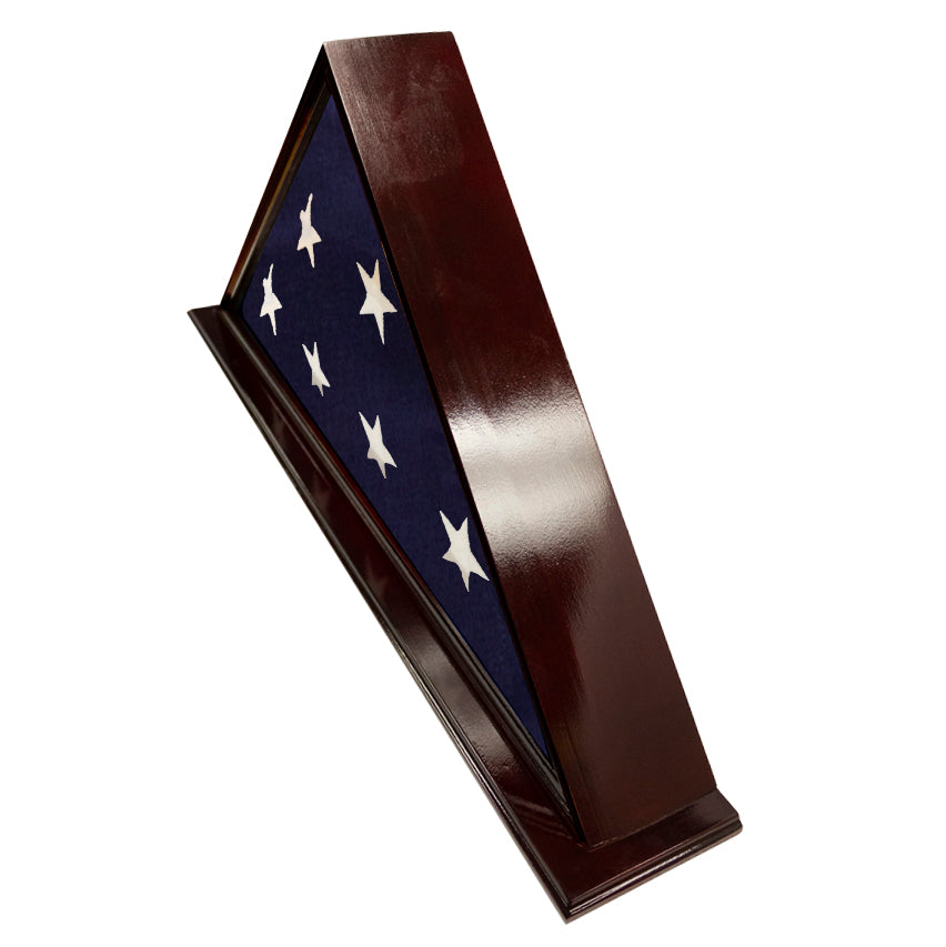Memorial Flag Case - Cherry Finish Shadow Boxes, Display Cases, and Presentation Cases 