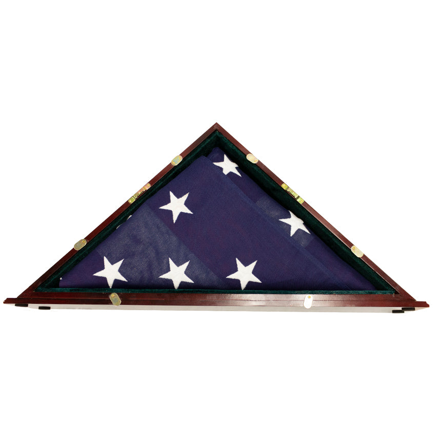 Memorial Flag Case - Cherry Finish Shadow Boxes, Display Cases, and Presentation Cases 