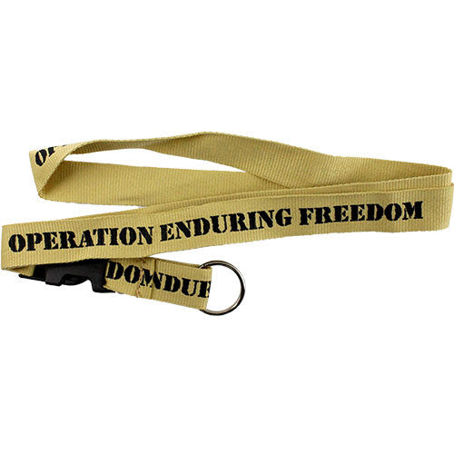 Operation Enduring Freedom Khaki Lanyard Lanyards 