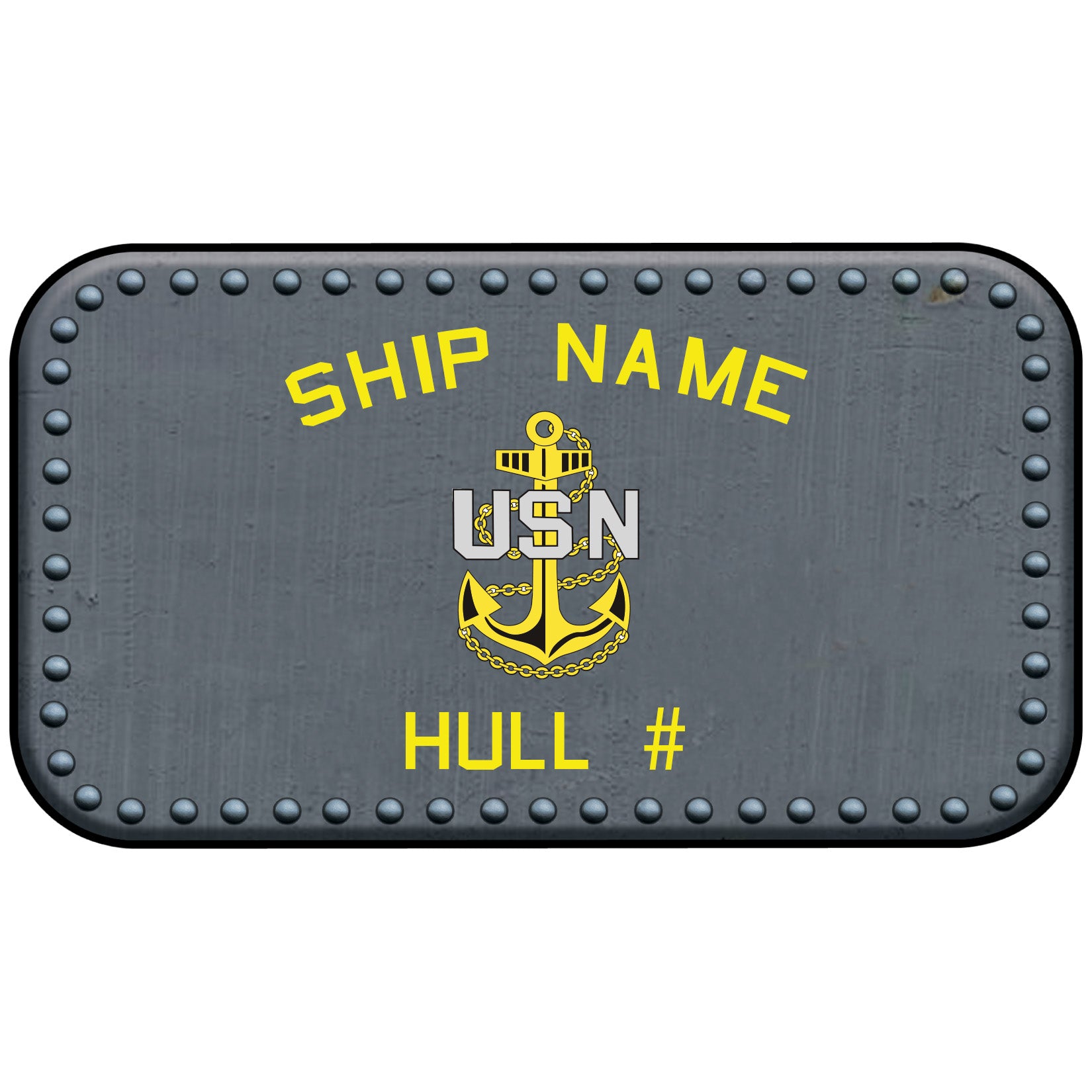 U.S. Navy Custom Ship Sticker Stickers and Decals NAVY-CHIEF-ANCHOR.sticker