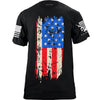 Distressed Vertical US Flag T-Shirt Shirts YFS.3.006.1.BKT.1