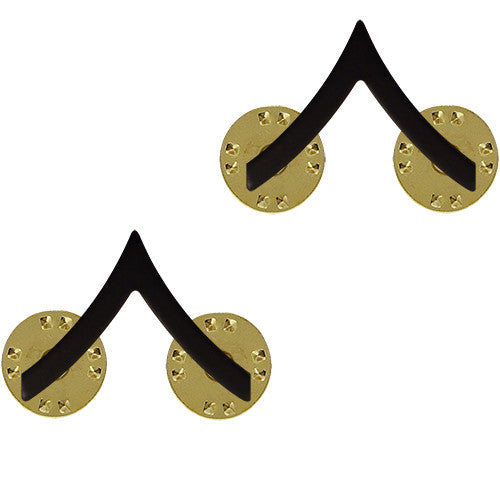 Army Subdued Black Metal Rank - Enlisted and Officer Rank 6600