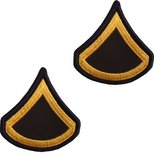 Army Class A (Gold on Green) Enlisted Rank - Female Size Rank 6523 PFC-F