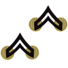 Army Subdued Black Metal Rank - Enlisted and Officer Rank 6603