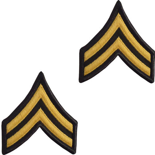 Army Class A (Gold on Green) Enlisted Rank - Female Size Rank 6525 CPL-F