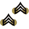 Army Subdued Black Metal Rank - Enlisted and Officer