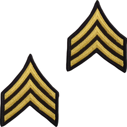 Army Class A (Gold on Green) Enlisted Rank - Female Size Rank 6526 SGT-F