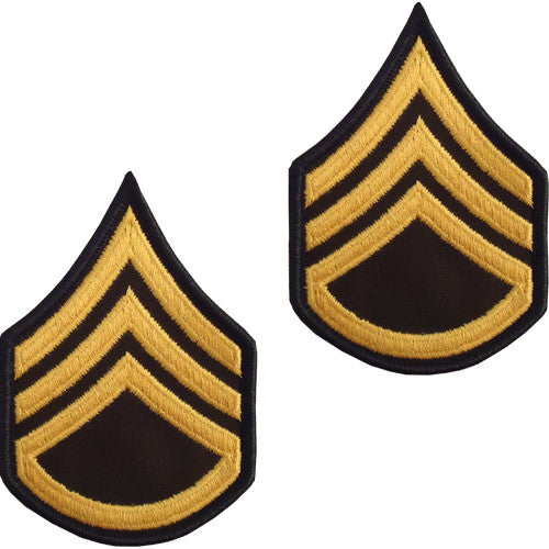 Army Class A (Gold on Green) Enlisted Rank - Female Size Rank 6527 SSG-F