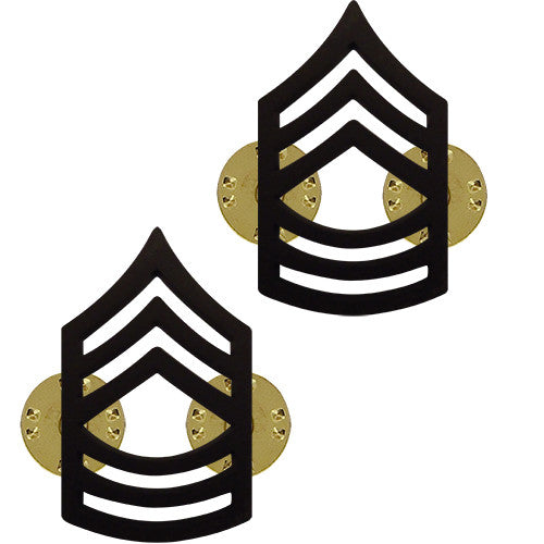 Army Subdued Black Metal Rank - Enlisted and Officer Rank 6607
