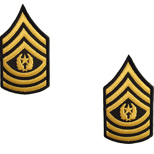 Army Class A (Gold on Green) Enlisted Rank - Female Size Rank 6532 CSM-F
