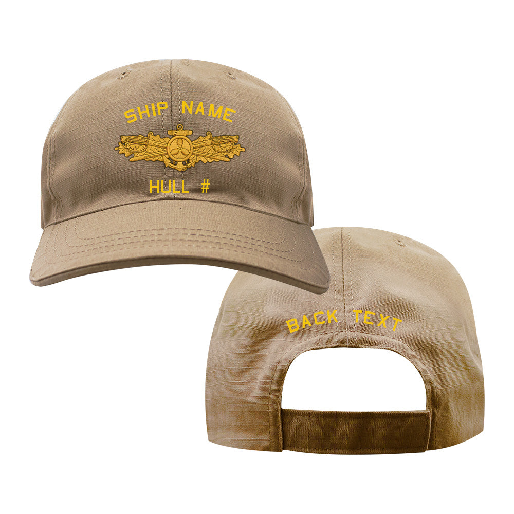 US Navy Custom Ship Cap - Coyote - Engineering Duty Officer EDO Insignia Hats and Caps EDO.COY
