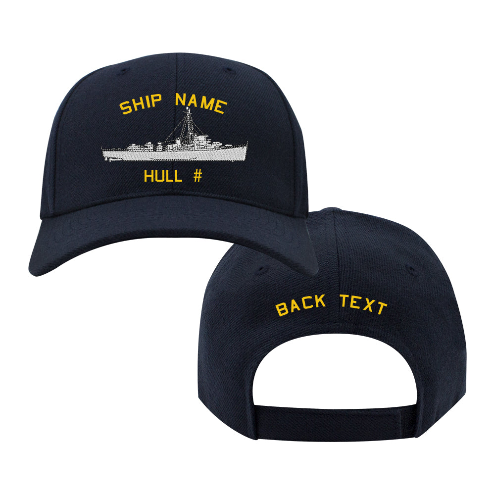 U.S. Navy Custom Ship Cap - Evarts Destroyer Escort Hats and Caps 