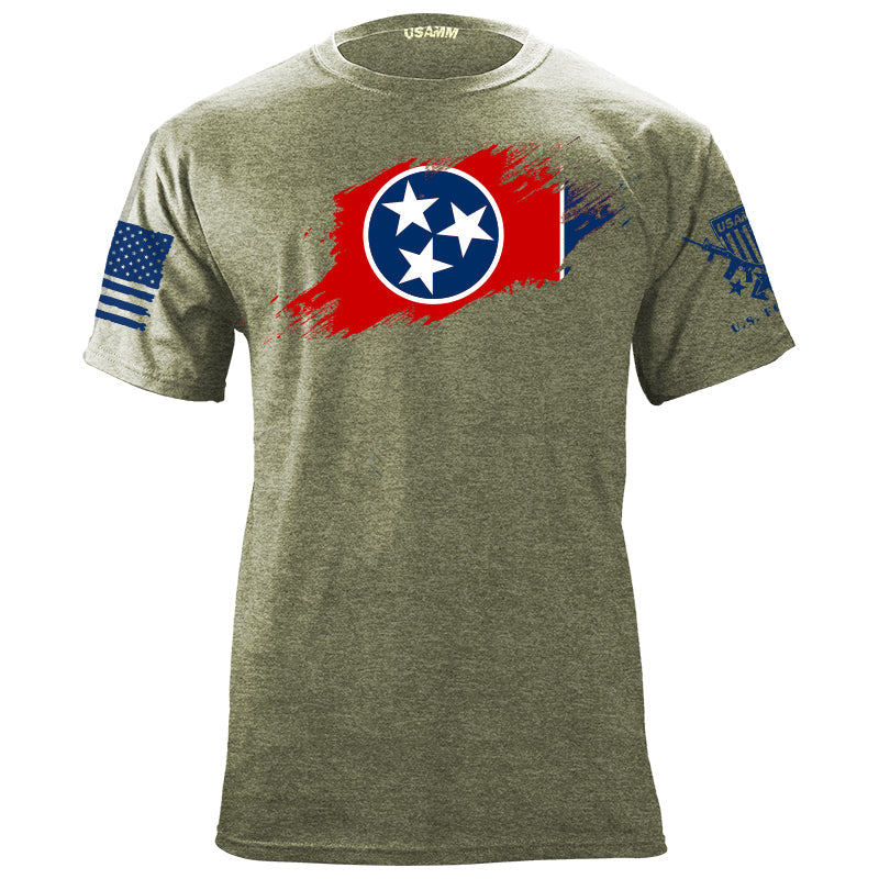 Tennessee Flag Paint Swatch T-Shirt Shirts 