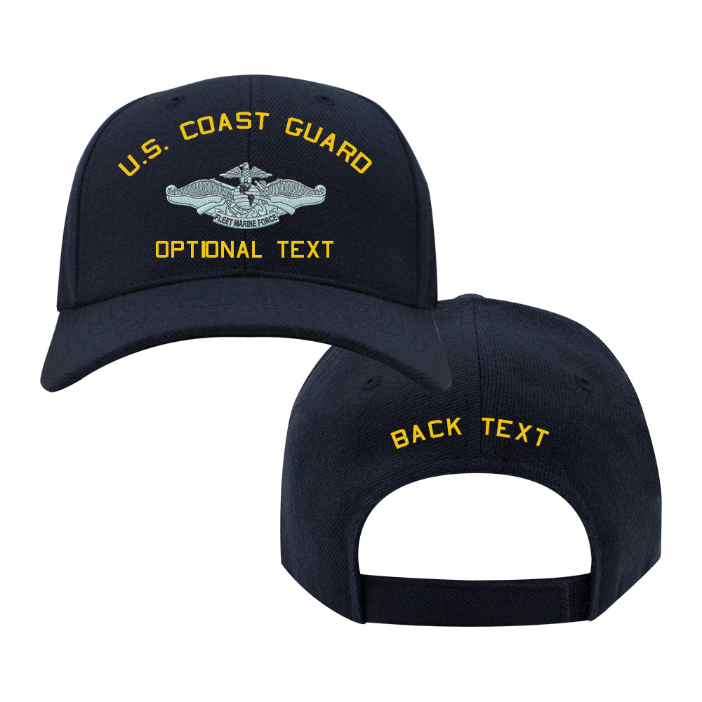 Coast Guard Custom Ship Cap - Fleet Marine Force Insignia Hats and Caps 