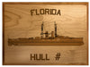 U.S. Navy Custom Ship 3D Laser Engraved Plaque Shadow Boxes, Display Cases, and Presentation Cases np.Florida