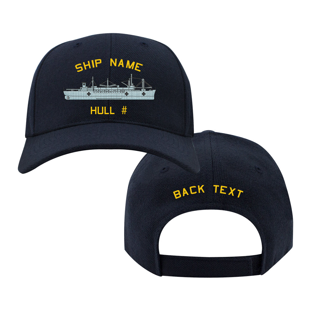 U.S. Navy Custom Ship Cap - Haven Class Hospital Ship Hats and Caps 