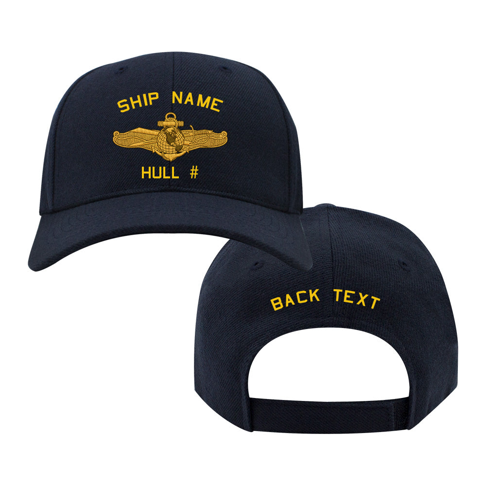 NCB U.S. Navy Custom Ship Caps - Navy Blue OFINFOWAR