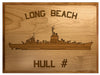 U.S. Navy Custom Ship 3D Laser Engraved Plaque Shadow Boxes, Display Cases, and Presentation Cases np.Long.Beach