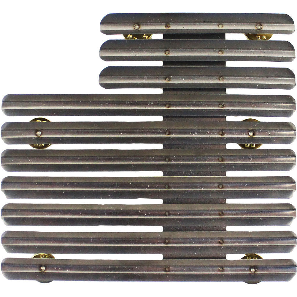 Staggered-Right Flush-Spaced 27 Ribbon Mount Ribbon and Medal Mounts 