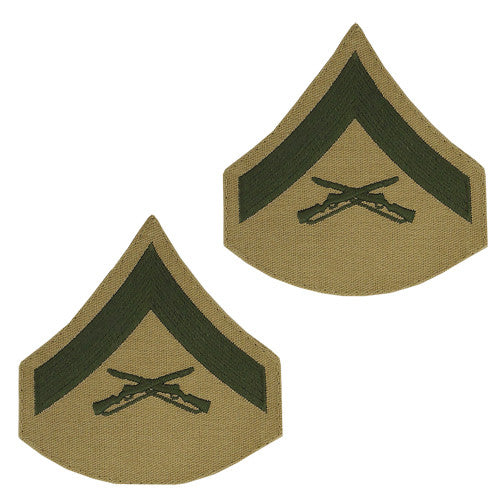 Marine Corps Embroidered Khaki Enlisted Rank - Female Size Rank MCR-68066