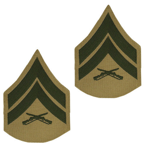 Marine Corps Embroidered Khaki Enlisted Rank - Female Size Rank MCR-68067