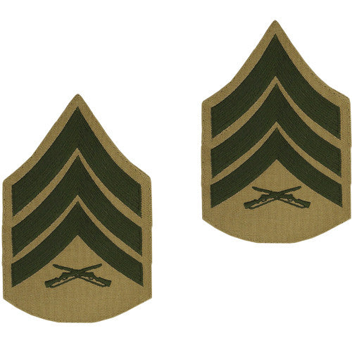 Marine Corps Embroidered Khaki Enlisted Rank - Female Size Rank MCR-68068
