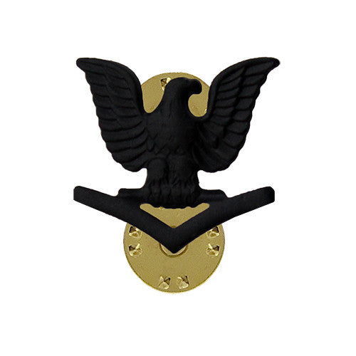 Navy and Marine Corps Subdued Black Metal Collar Insignia Rank - Single Rank MCR-68022