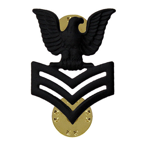 Navy and Marine Corps Subdued Black Metal Collar Insignia Rank - Single Rank MCR-68024