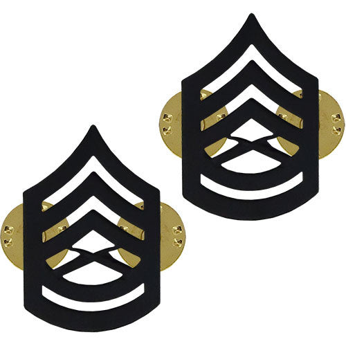 Marine Corps Subdued Black Metal Collar Rank - Enlisted and Officer Rank MCR-68015