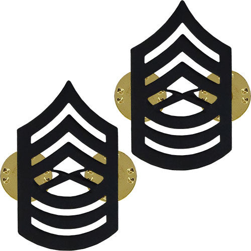 Marine Corps Subdued Black Metal Collar Rank - Enlisted and Officer Rank MCR-68016