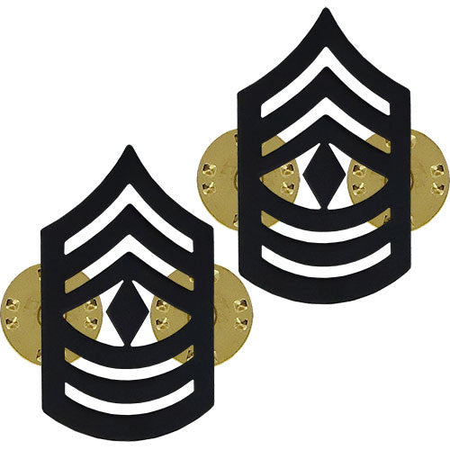 Marine Corps Subdued Black Metal Collar Rank - Enlisted and Officer Rank MCR-68017