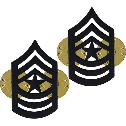 Marine Corps Subdued Black Metal Collar Rank - Enlisted and Officer Rank MCR-68018