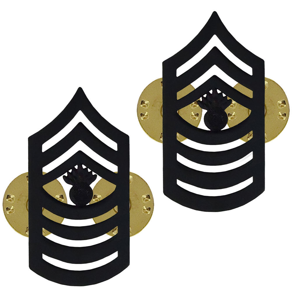 Marine Corps Subdued Black Metal Collar Rank - Enlisted and Officer Rank MCR-68019