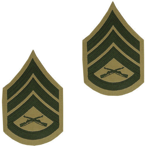 Marine Corps Embroidered Khaki Enlisted Rank - Male Size Rank MCR-68029