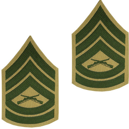 Marine Corps Embroidered Khaki Enlisted Rank - Male Size Rank MCR-68030