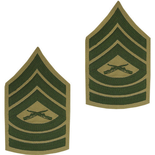 Marine Corps Embroidered Khaki Enlisted Rank - Male Size Rank MCR-68031