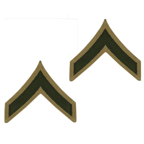 Marine Corps Embroidered Khaki Enlisted Rank - Female Size Rank MCR-68065