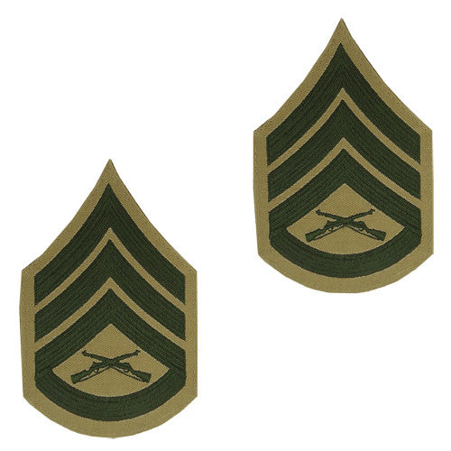 Marine Corps Embroidered Khaki Enlisted Rank - Female Size Rank MCR-68069