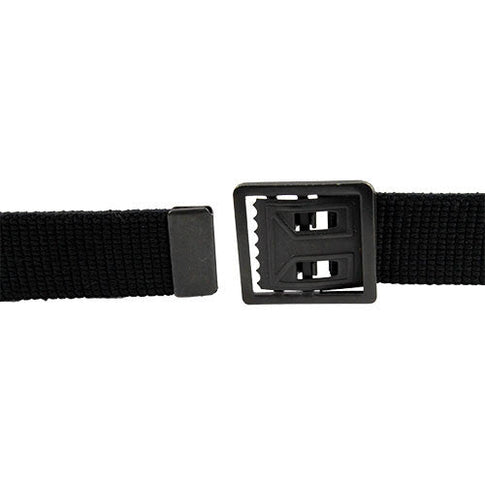 Army Dress Belt - Black Elastic With Open Face Buckle - Male Size