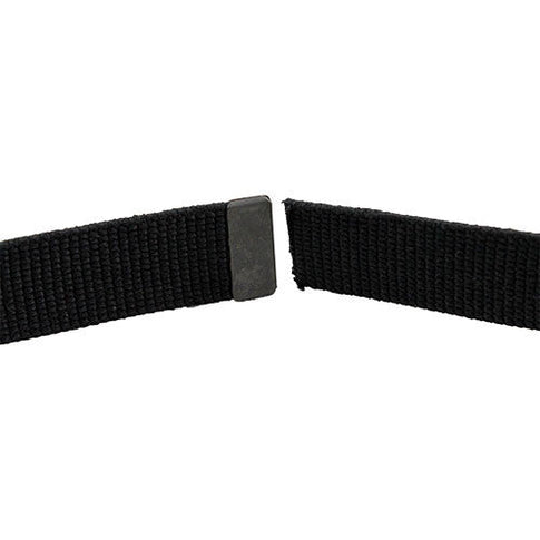 Army Dress Belt - Black Cotton With Black Tip - Male Size