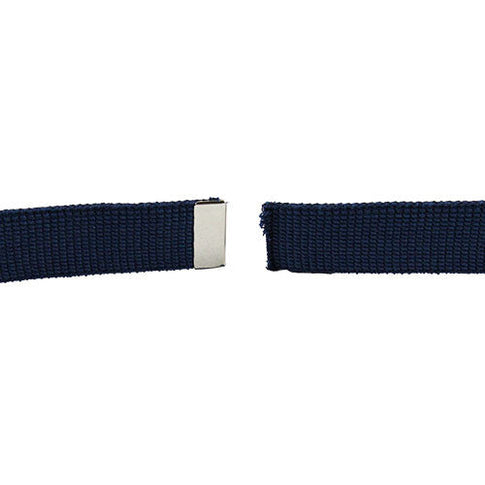Air Force Dress Belt - Blue Cotton With Mirror Finish Tip